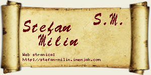 Stefan Milin vizit kartica